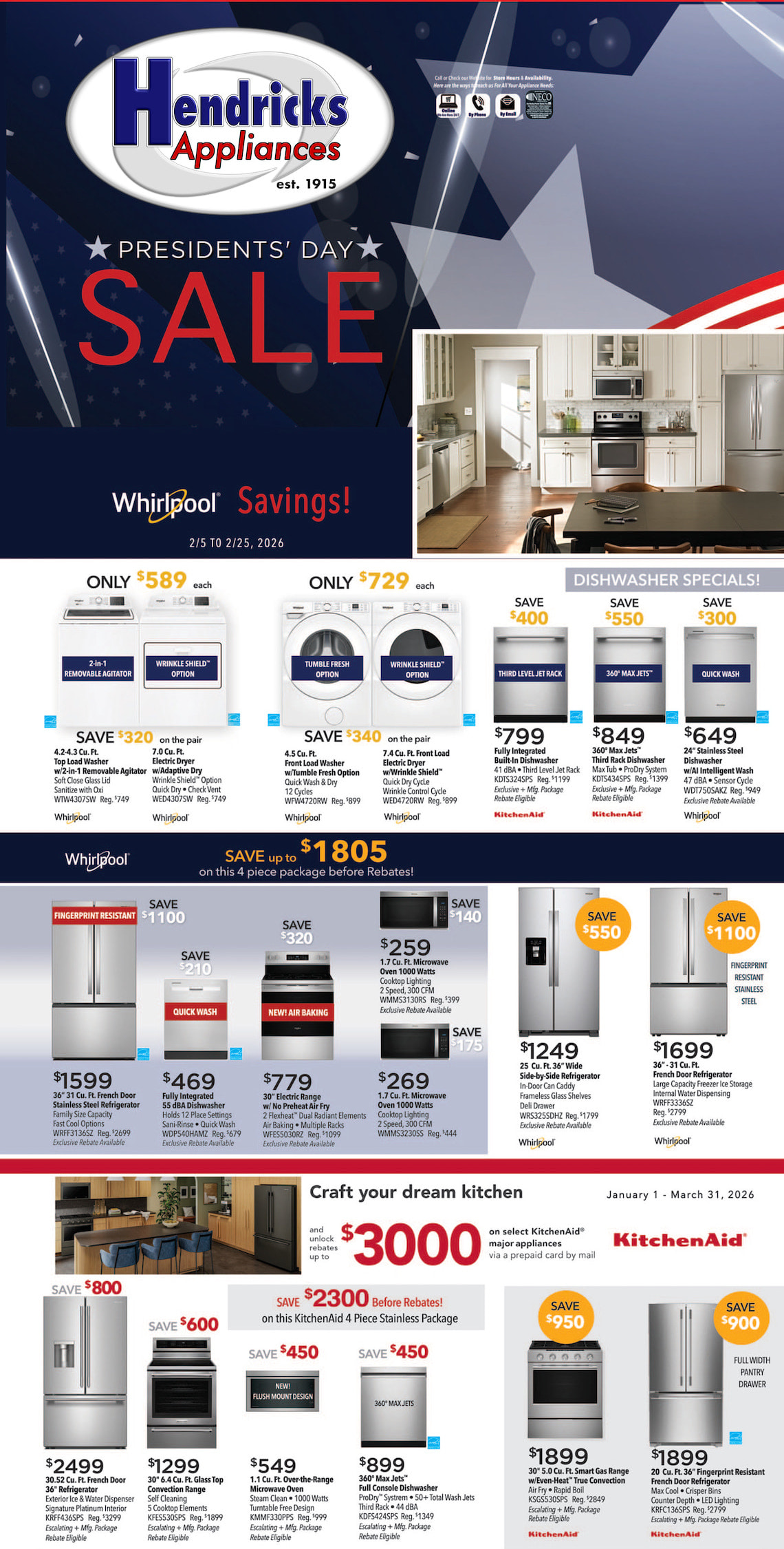 2026 Presidents Day Appliance Sale Flyer 1