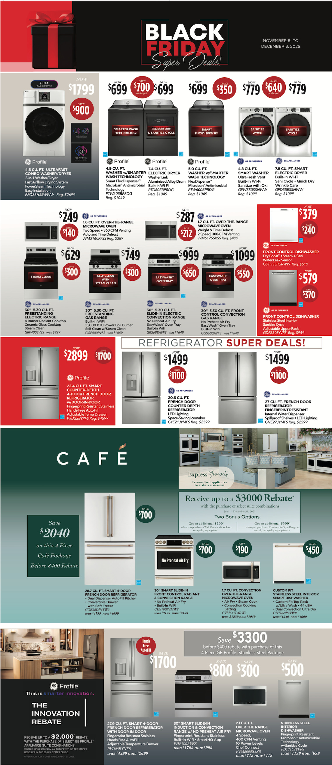 Appliance Sale Flyer 2: Black Friday November 5 - December 10 2025