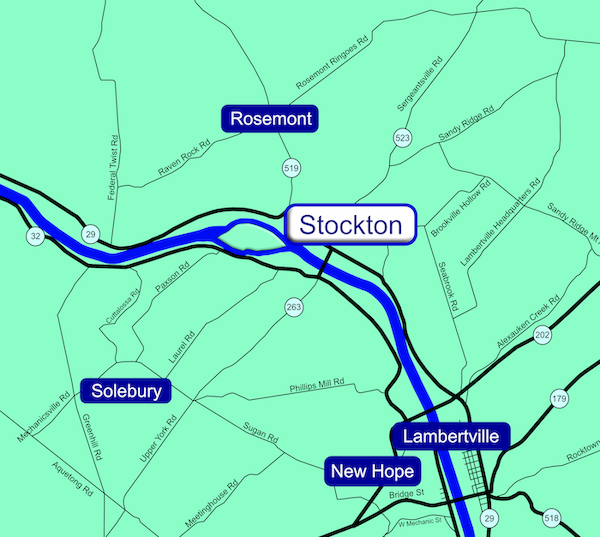Map of Stockton NJ